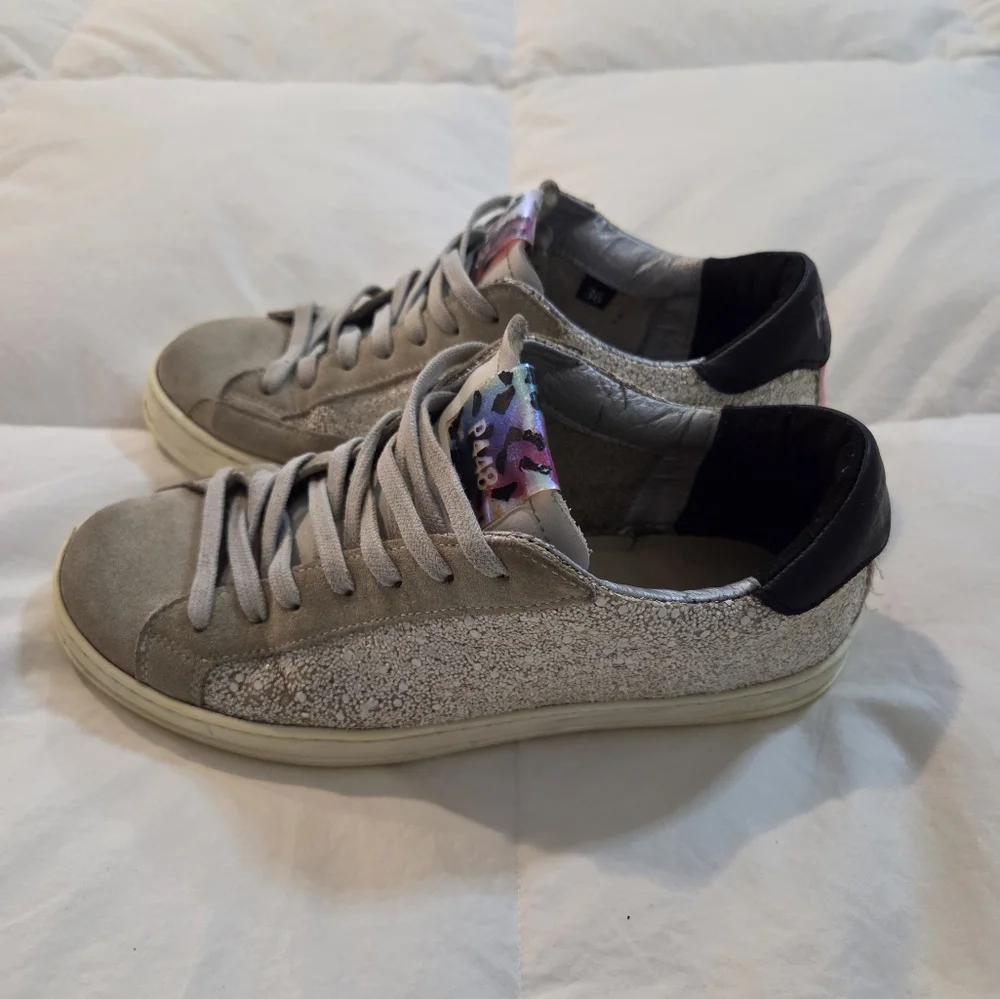 P448 Women's John Glitter Low Top Sneakers Size EU 36 Size 6 US